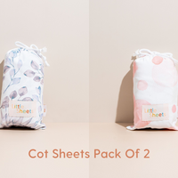 2 Pack - Waterproof Cot Sheet Bundle