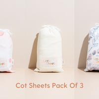 3 Pack - Waterproof Cot Sheet Bundle