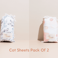 2 Pack - Waterproof Cot Sheet Bundle