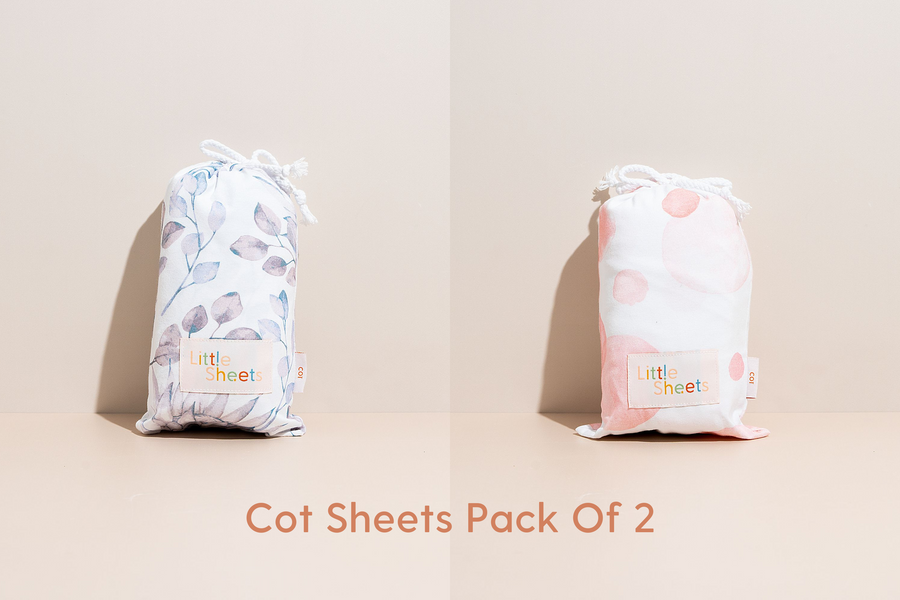 2 Pack - Waterproof Cot Sheet Bundle